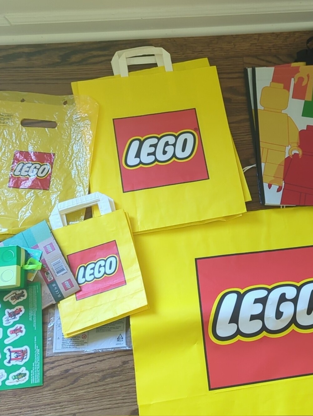 Lego Yellow and Red Bag, Reusable Bags